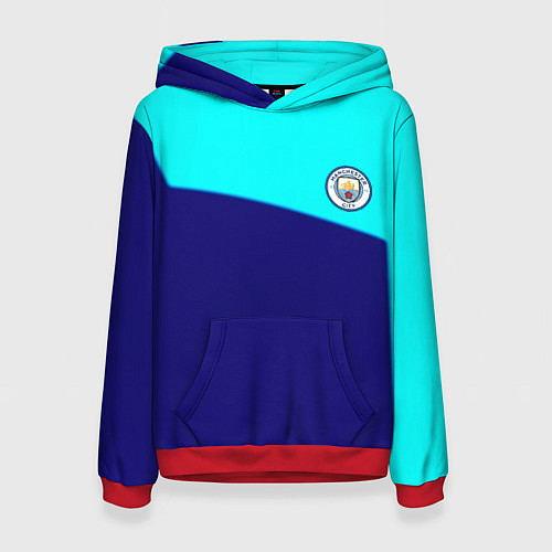 Женская толстовка Манчестер сити геометрия спорт / 3D-Красный – фото 1