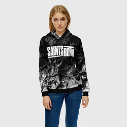 Толстовка-худи женская Saints Row black graphite, цвет: 3D-черный — фото 2