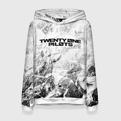 Толстовка-худи женская Twenty One Pilots white graphite, цвет: 3D-белый