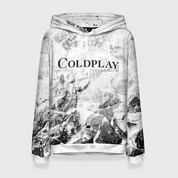 Толстовка-худи женская Coldplay white graphite, цвет: 3D-белый