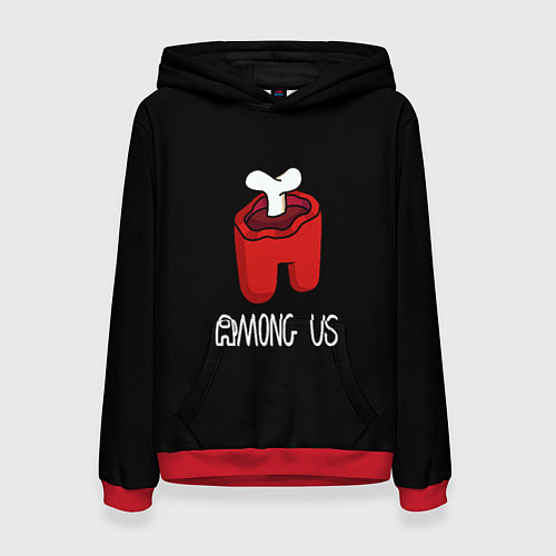 Женская толстовка Among us logo red / 3D-Красный – фото 1