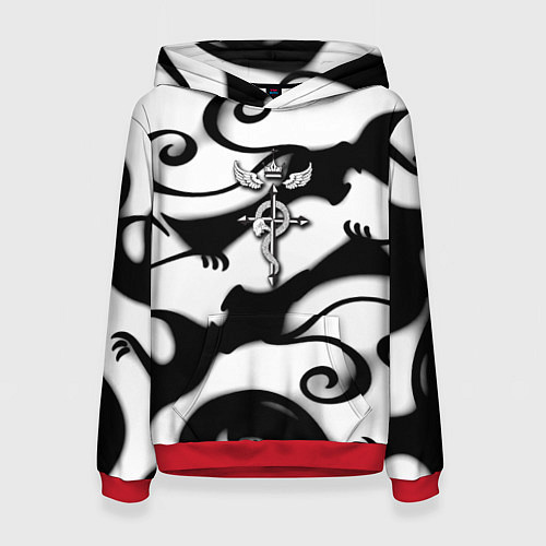 Женская толстовка Стальной алхимик аниме / 3D-Красный – фото 1