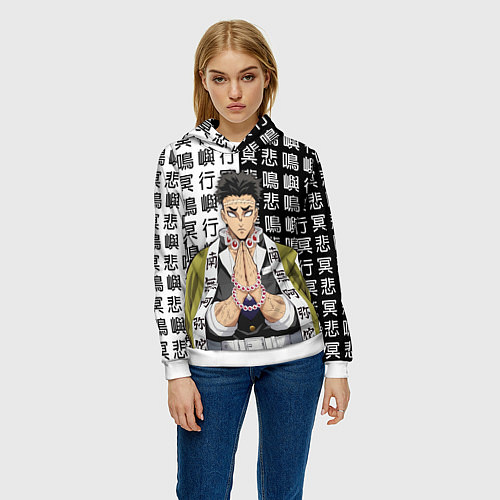 Женская толстовка Каменный столп Гёмэй Химэдзима / 3D-Белый – фото 3