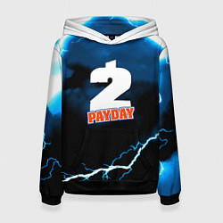 Толстовка-худи женская Payday 2 storm, цвет: 3D-черный