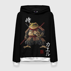 Толстовка-худи женская Жаба войн, цвет: 3D-белый