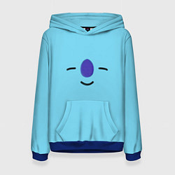 Толстовка-худи женская BT21-Koya, цвет: 3D-синий