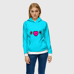 Толстовка-худи женская BT21-Mang, цвет: 3D-белый — фото 2