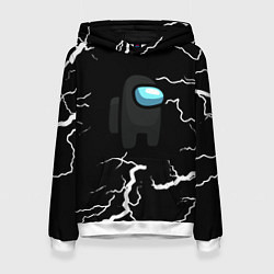 Толстовка-худи женская Among us storm black, цвет: 3D-белый