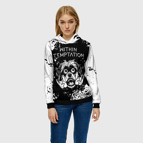 Женская толстовка Within Temptation рок пес / 3D-Черный – фото 3
