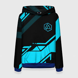 Толстовка-худи женская Linkin park geometry, цвет: 3D-синий