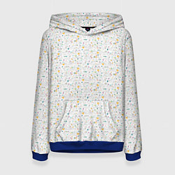 Толстовка-худи женская Люди абстрактные и фигуры, цвет: 3D-синий