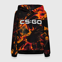 Толстовка-худи женская Counter Strike red lava, цвет: 3D-черный