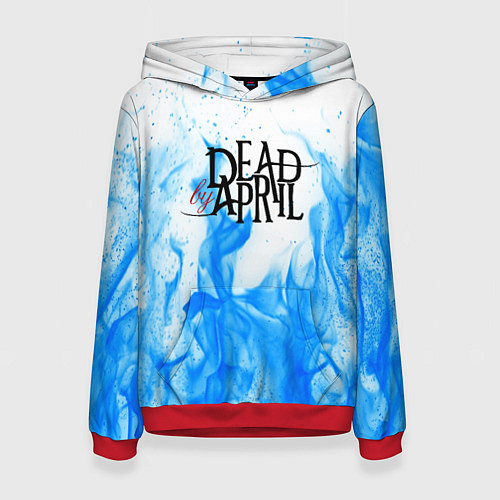 Женская толстовка Dead by april fire blue / 3D-Красный – фото 1