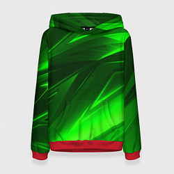 Толстовка-худи женская Кислотные стрипсы неон, цвет: 3D-красный