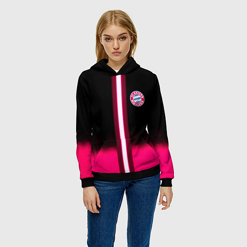 Женская толстовка Бавария Мюнхен текстура / 3D-Черный – фото 3