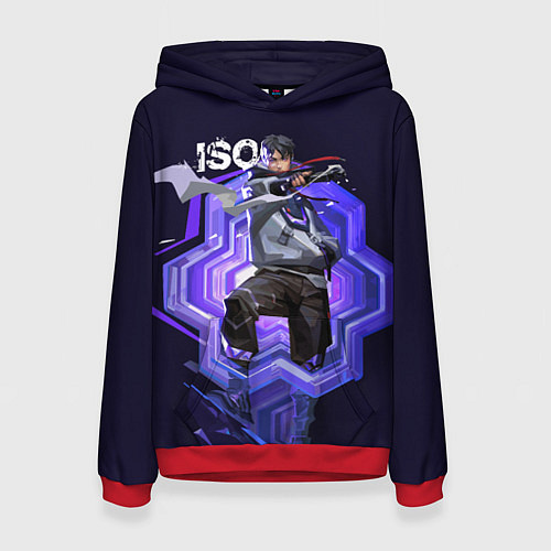 Женская толстовка Iso Valorant / 3D-Красный – фото 1