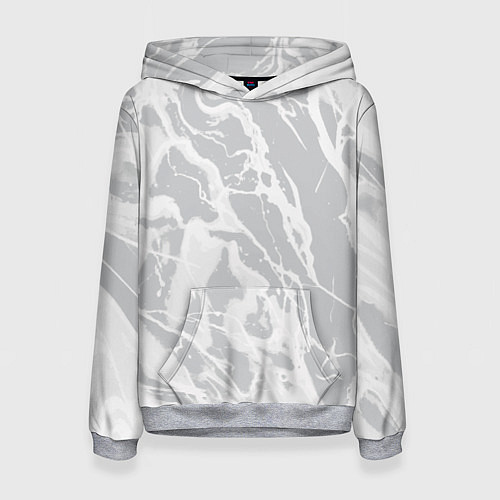 Женская толстовка Светлый серый абстракция / 3D-Меланж – фото 1