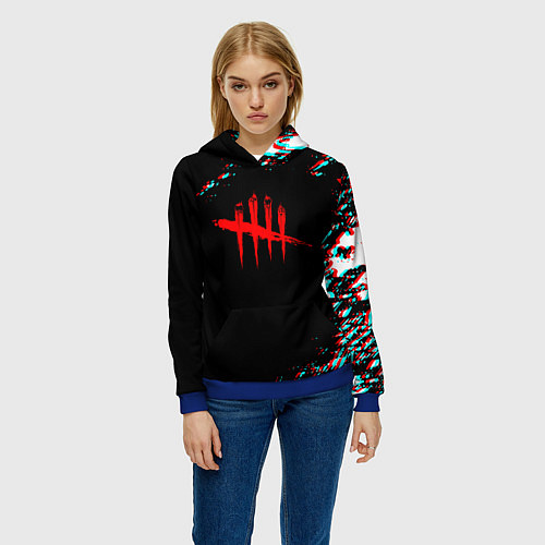 Женская толстовка Dead by daylight глитч / 3D-Синий – фото 3