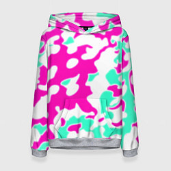 Толстовка-худи женская Текстура камуфляж детский, цвет: 3D-меланж