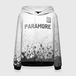 Толстовка-худи женская Paramore - white gradient посередине, цвет: 3D-черный