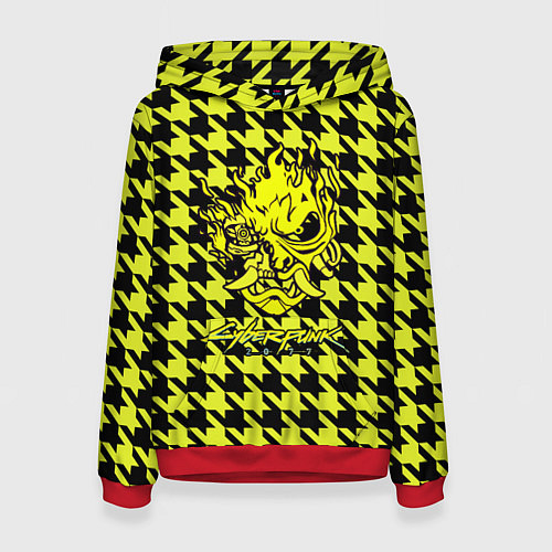Женская толстовка Cyberpunk 2077 pattern / 3D-Красный – фото 1