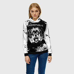 Толстовка-худи женская OneRepublic рок пес, цвет: 3D-черный — фото 2