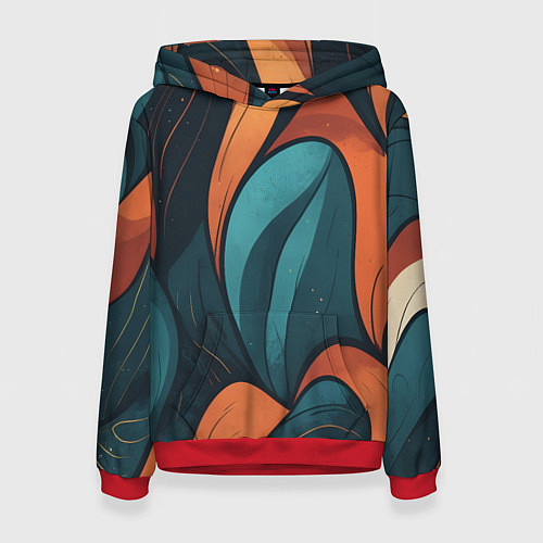 Женская толстовка Темные и теплые контрасты / 3D-Красный – фото 1