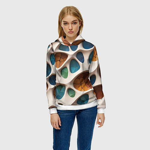 Женская толстовка Вдохновлено Антонио Гауди / 3D-Белый – фото 3