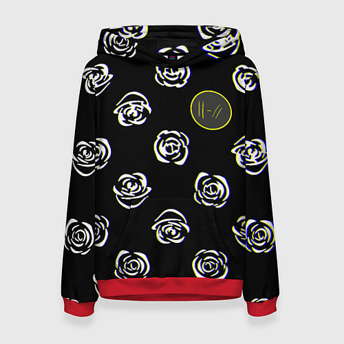 Женская толстовка Twenty one pilots rose / 3D-Красный – фото 1