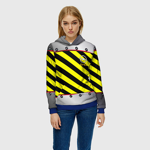 Женская толстовка Opel линии / 3D-Синий – фото 3