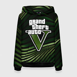 Толстовка-худи женская Grand Theft Auto V - logo, цвет: 3D-черный