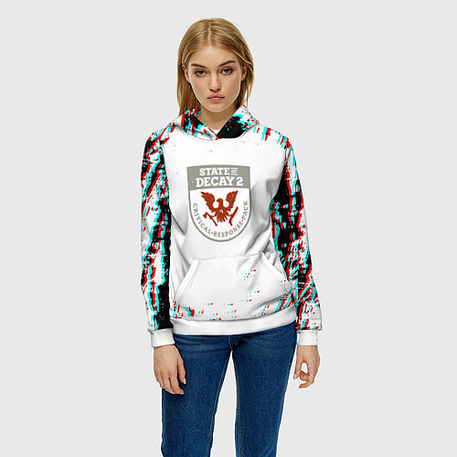 Женская толстовка State of decay краски / 3D-Белый – фото 3