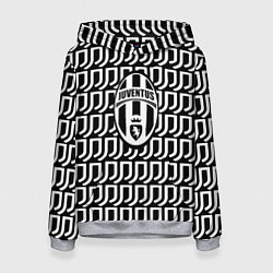 Толстовка-худи женская Juventus fc pattern, цвет: 3D-меланж