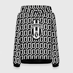 Толстовка-худи женская Juventus fc pattern, цвет: 3D-черный