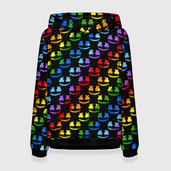 Толстовка-худи женская Marshmello pattern neon, цвет: 3D-черный