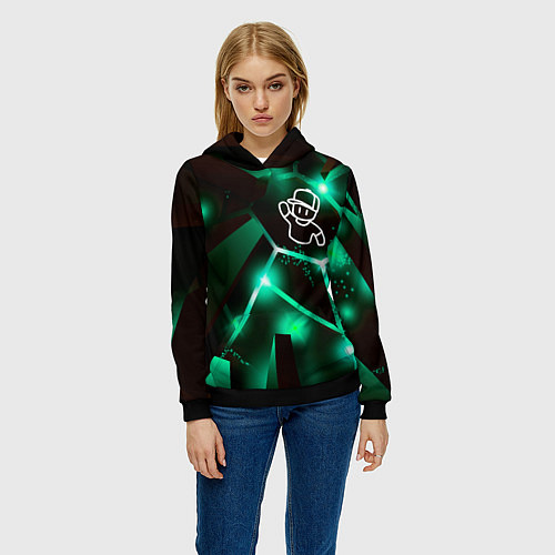 Женская толстовка Stumble Guys разлом плит / 3D-Черный – фото 3