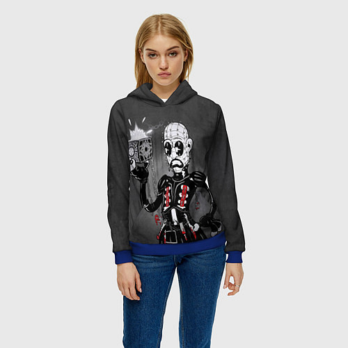 Женская толстовка Восставший из ада - Мультфильм / 3D-Синий – фото 3