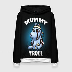 Толстовка-худи женская Mummy troll, цвет: 3D-белый