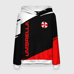 Толстовка-худи женская Umbrella corporation - resident evil, цвет: 3D-белый