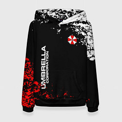 Толстовка-худи женская Resident evil - вирус, цвет: 3D-черный
