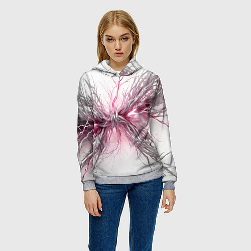 Женская толстовка Электрическое сплетение / 3D-Меланж – фото 3