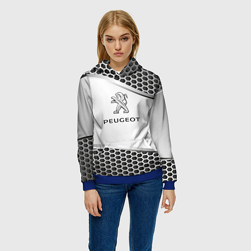 Женская толстовка Peugeot carbon metal / 3D-Синий – фото 3