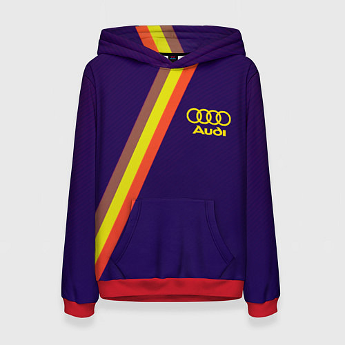 Женская толстовка AUDI line sport / 3D-Красный – фото 1