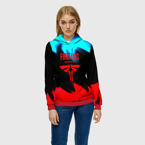 Женская толстовка The Last of Us в огне / 3D-Красный – фото 3