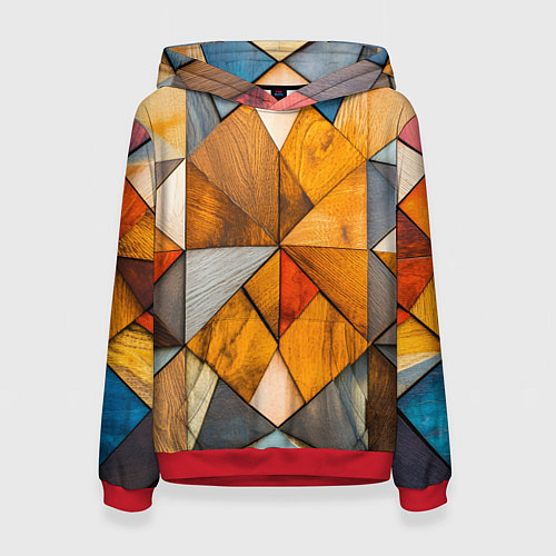 Женская толстовка Мозайка / 3D-Красный – фото 1