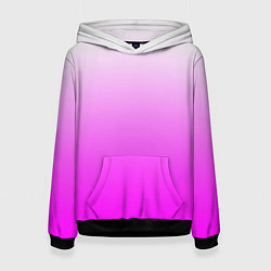 Толстовка-худи женская Gradient color pink, цвет: 3D-черный