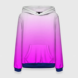 Толстовка-худи женская Gradient color pink, цвет: 3D-синий