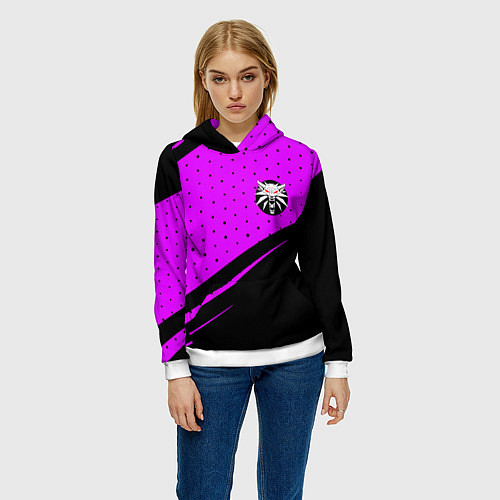 Женская толстовка The Witcher geometry / 3D-Белый – фото 3