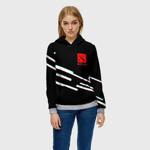 Женская толстовка DOTA2 lines / 3D-Меланж – фото 3