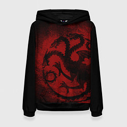 Толстовка-худи женская Targaryen house Game of Thrones, цвет: 3D-черный